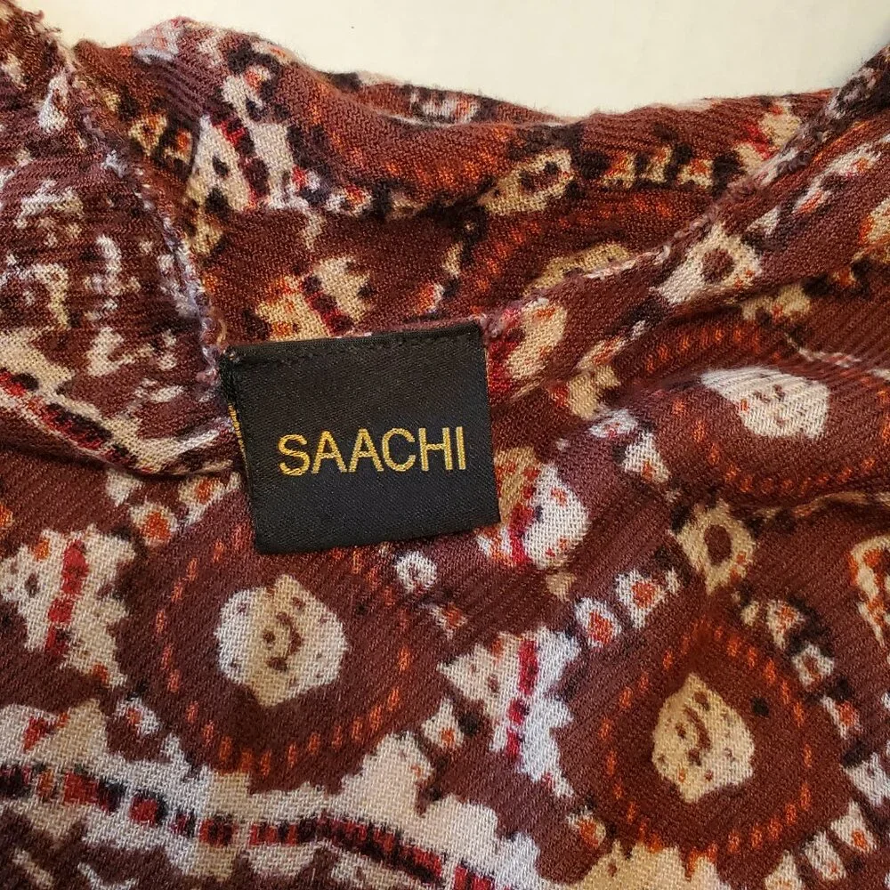 SAACHI Long Wrap Beach Cover UP with Kimono Sleeves